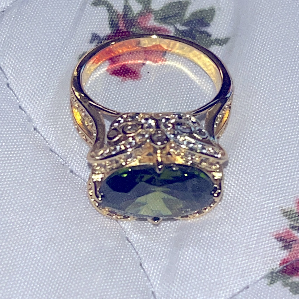 Stauer Illusion Ring Green And Gold Women’s Size 7 New